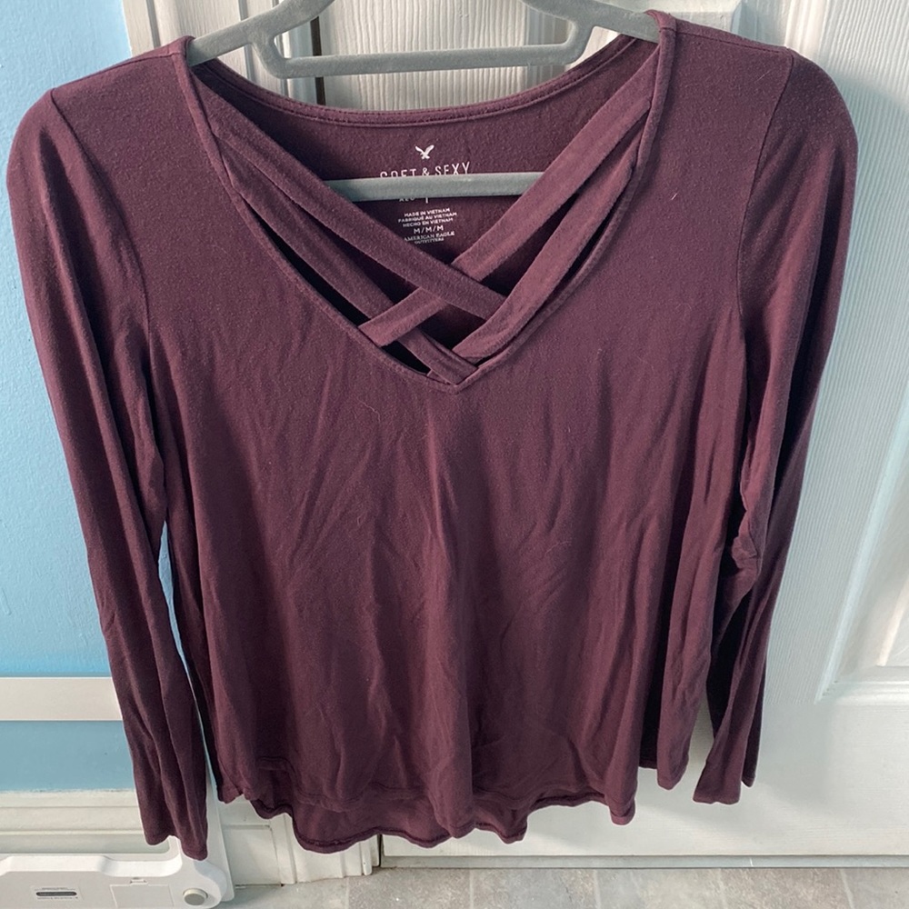Maroon AE long sleeve